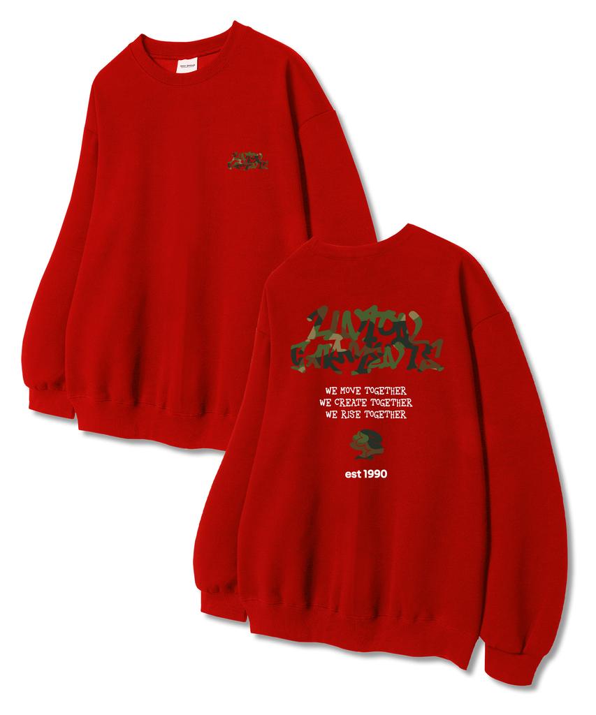 UNION GARMENTS Миллимув Толстовка из французского терри Красная