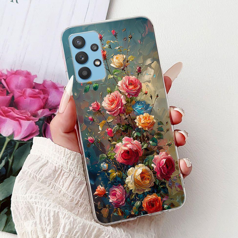 Чехол для Samsung A32 5G SM-A326B Прозрачный Милый Кот Модный Забавный Расписной Задняя Крышка Для Samsung Galaxy M32 5G Чехол для Телефона SM- M326B