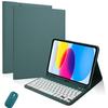 Магнитный кожаный чехол для iPad 10.9" 9-го поколения с семицветной подсветкой и Bluetooth-клавиатурой