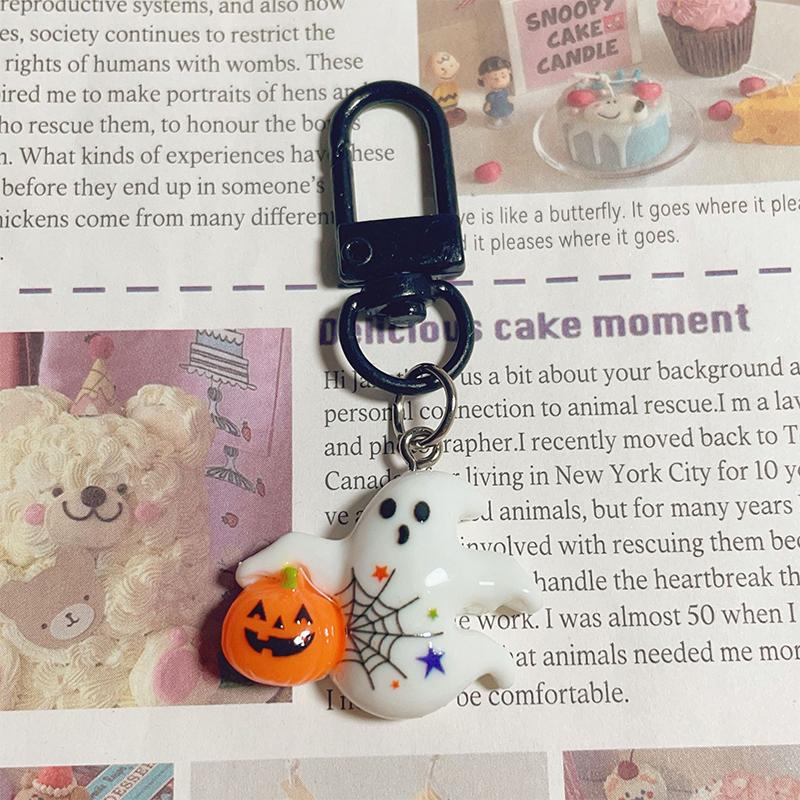 Брелок на Хэллоуин из мультфильма, милый тыквенный автомобильный брелок, сумка для наушников, подвеска, украшение, пара, друзья, подарки