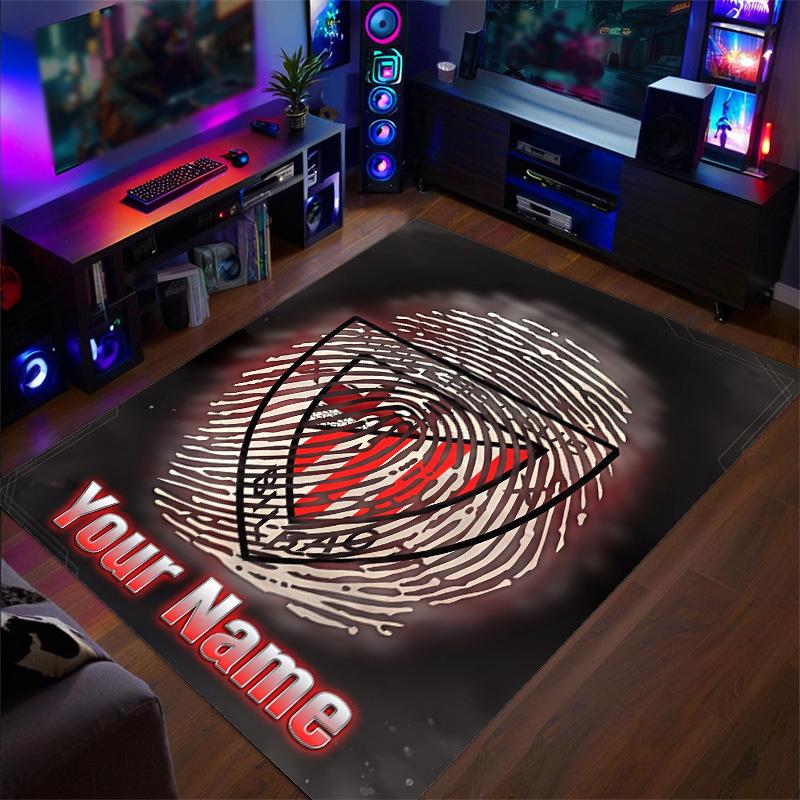 Crystal Velvet Rug Athletic Bilbao FC Print Custom Name Text Floor Mat Home Decor
