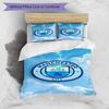 3pcs Duvet Cover Set (1*Duvet Cover + 2*Pillowcase, Without Core),Manchester City FC Print Bedding Set, Bedroom Decor, All‑Season, Birthday Gift