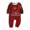 Family Matching Christmas Print Long Sleeve and Long Pants Pajama Set Loungewear for Men Women and Kids