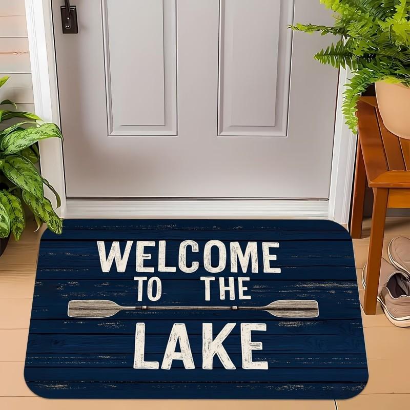 Modern Lake House Style Carpet Retro Wood Pattern Home Entrance Floor Rug Bedroom Toilet Floor Foot Pad Mat Anti Slip Mats