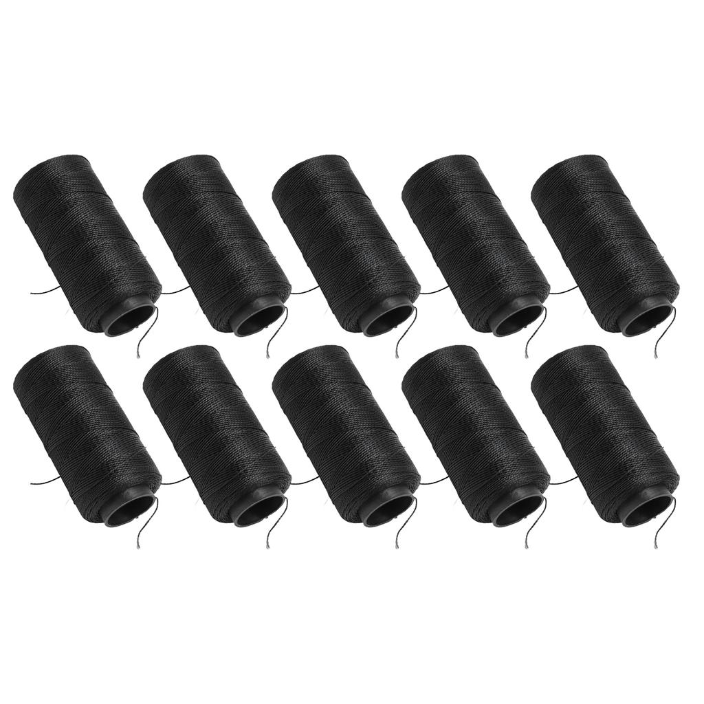 10PCS Sewing Elastic Thread Waterproof Wear Resistant Soft Nylon Black Elastic Thread for DIY Embroidery Quilting and
