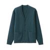 MUJI Кардиган моющийся шерстяной кардиган средней толщины AA0PHA3A темно-зеленый S V-образный вырез мужской мужской