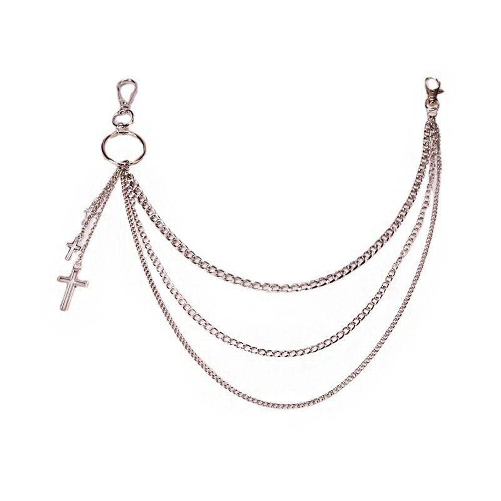 Star Jewelry Gift Heart Female Belt Chain Metal Waist Chain Punk Pants Chain Hollow Cross