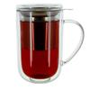 Winter Tea Mug Thermal Glass With Infuser And Steel Strainer