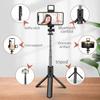 3In1 Bluetooth Selfie Tripod with Fill Light Shutter Remote Portable Foldable Monopod for iPhone Smart Phone