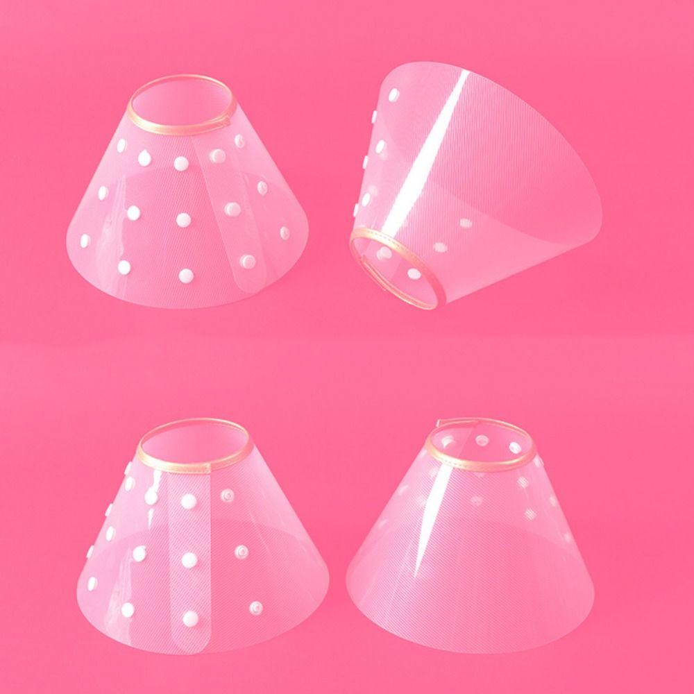 Plastic Pet Protective Collar Transparent Dog Neck Cone Cat Recovery Collar Stop Licking