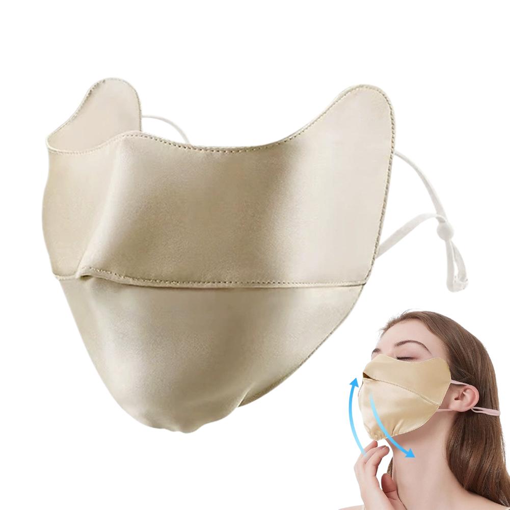 NEW Thin Silk Sunscreen Face Mask UPF50+ UV Protection Breathable Summer Cover Outdoor Sunscreen For Golf Cycling Running