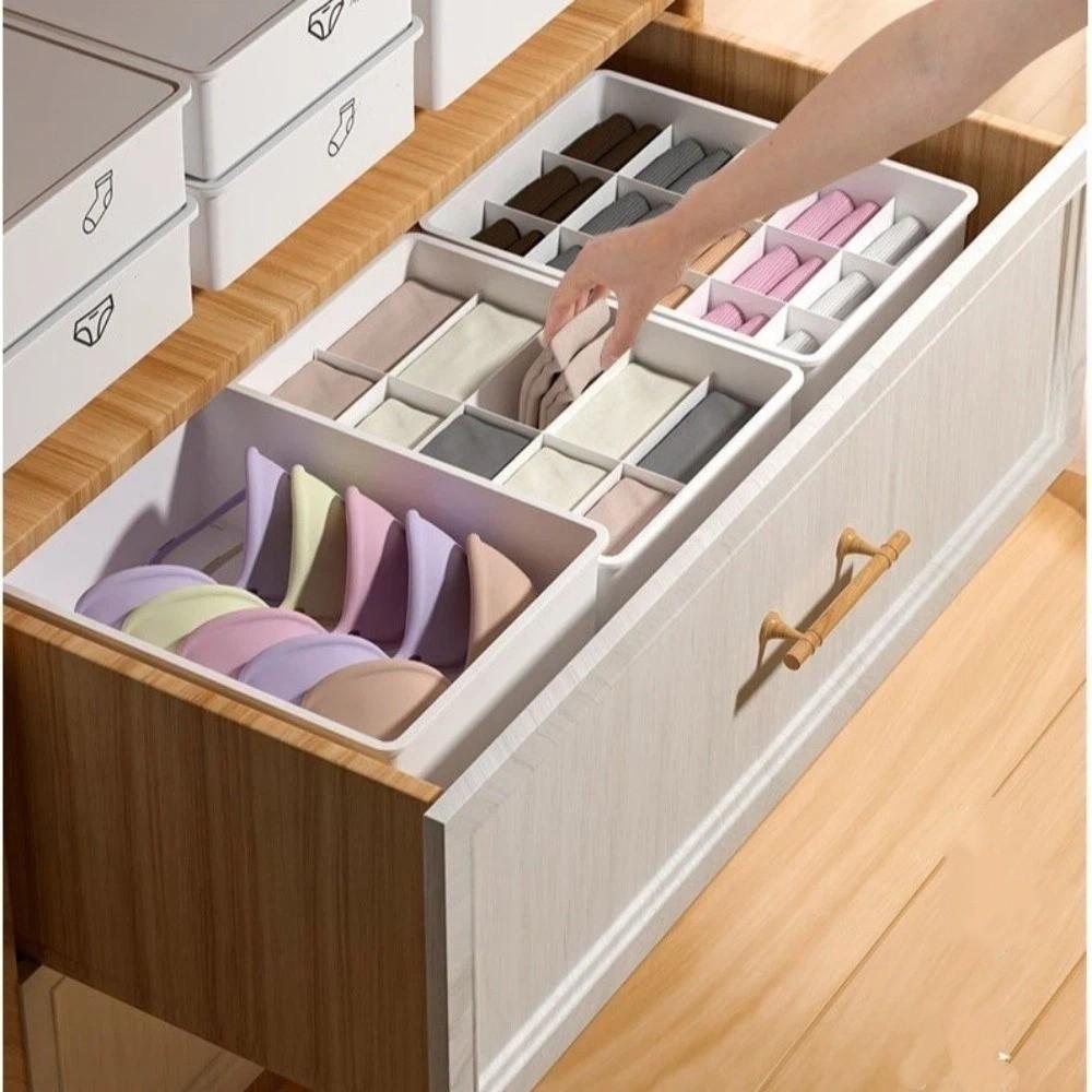 Stable Stacking Underwear Storage Box With Cover Socks Storage Box Bra Drawer Organizer For Socks