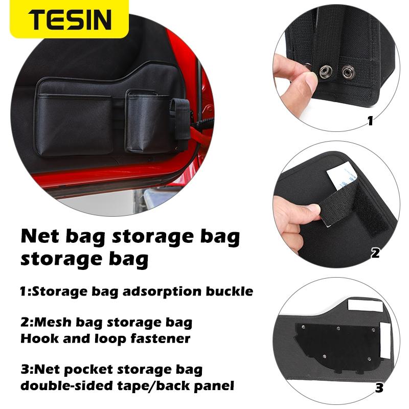 TESIN сумка-органайзер для хранения на передней двери автомобиля для Jeep Wrangler TJ JK JL JT для Suzuki Jimny для Jeep Renegade Interior