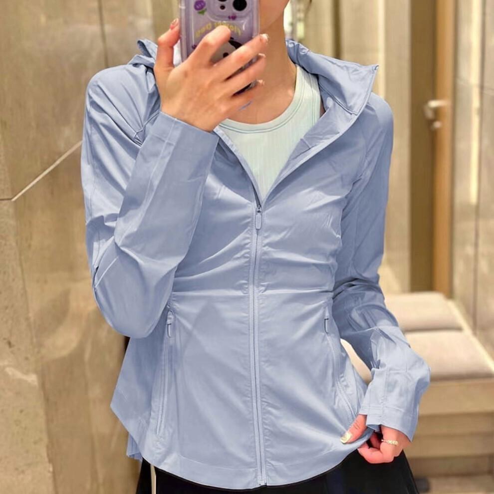 Sports sun protection clothing women's summer thin slim hooded long-sleeved jacket breathable outdoor sun protection clothing assault jacket
