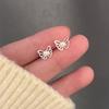 Серьги-гвоздики из серебра S925, легкая роскошь, жемчуг и циркон, для женщин, высококачественные, темпераментные, нишевые, универсальные