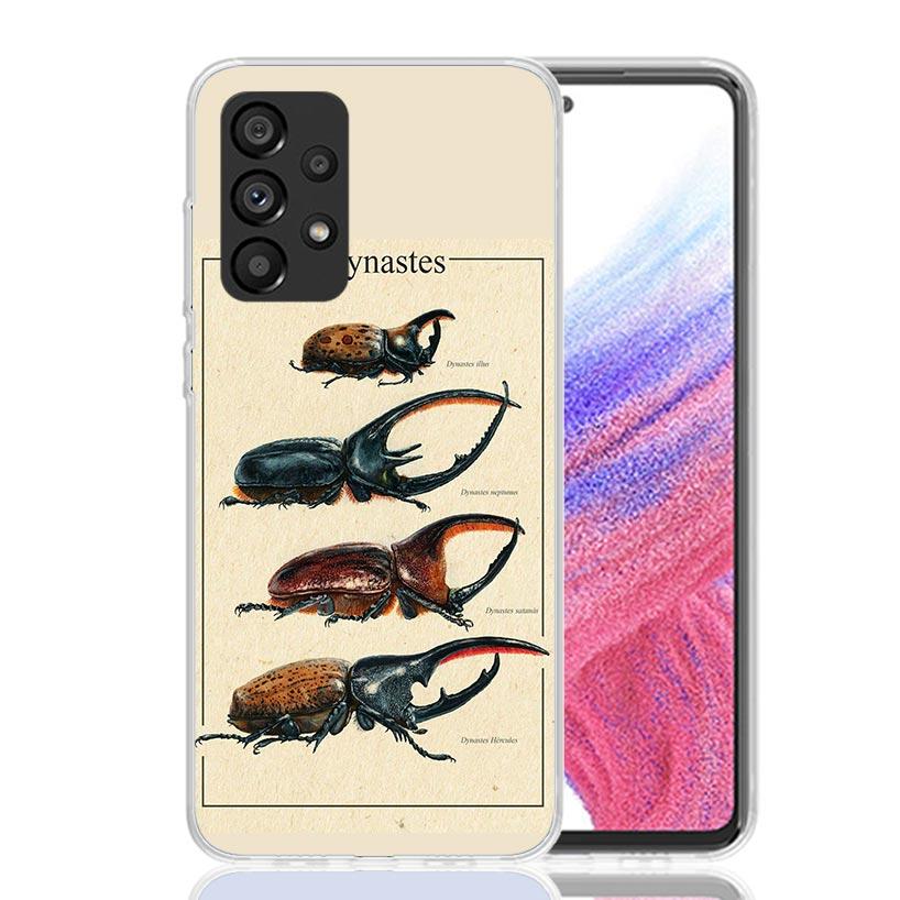 Научный чехол для телефона с изображением жуков и пчел для Samsung Galaxy A17 A16 A14 A15 A13 A57 A56 A54 A55 A53 A37 A36 A34 A35 A33 A26