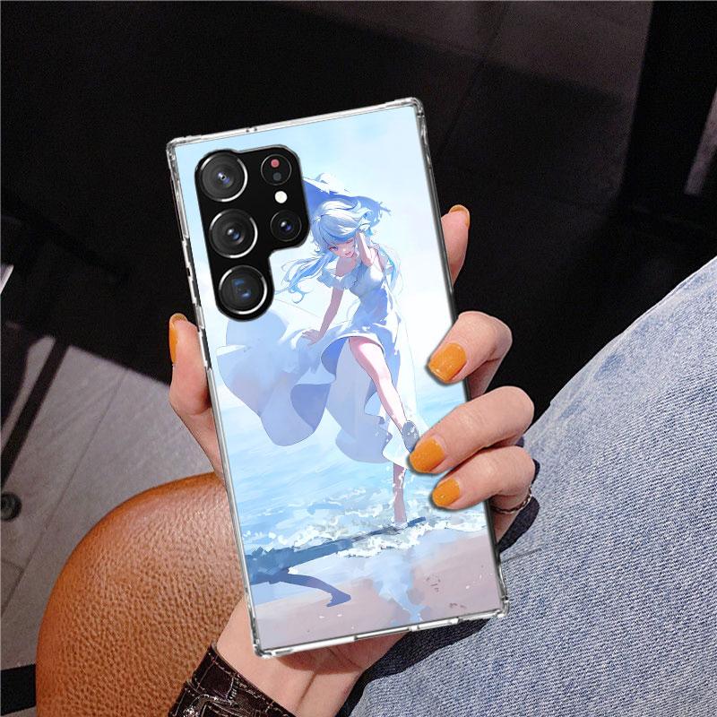 Милый чехол для телефона Furina Genshin Impact для Samsung Galaxy S26 S25 Edge S23 S24 Ultra S22 Plus S21 S20 FE Уникальная крышка Мягкий чехол