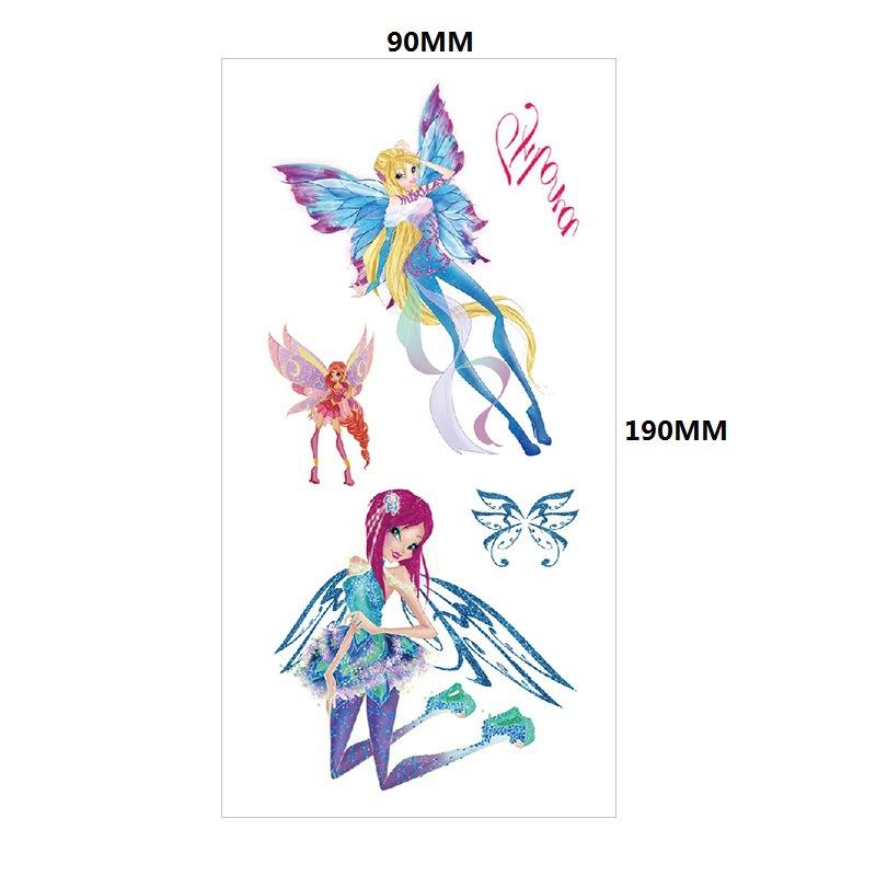 Детская наклейка-татуировка «Русалочка», мультяшная милая принцесса, набор для имитации татуировки на воде