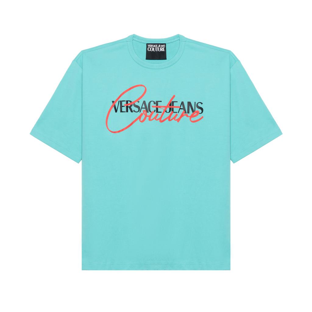 VERSACE JEANS COUTURE SS22 T Shirt Men's Lake Green 72GAHT07-CJ02O-112