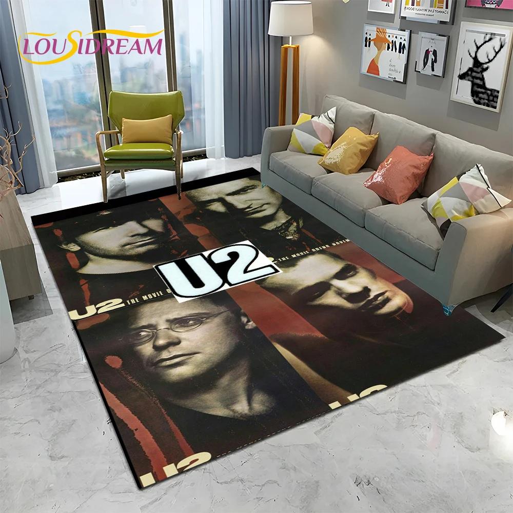 3D Печать U2 Rock Bang Bono Ковер, Ковер для Гостиной Детской Спальни Дивана Придверный Коврик Декор, Детский Нескользящий Коврик для Пола