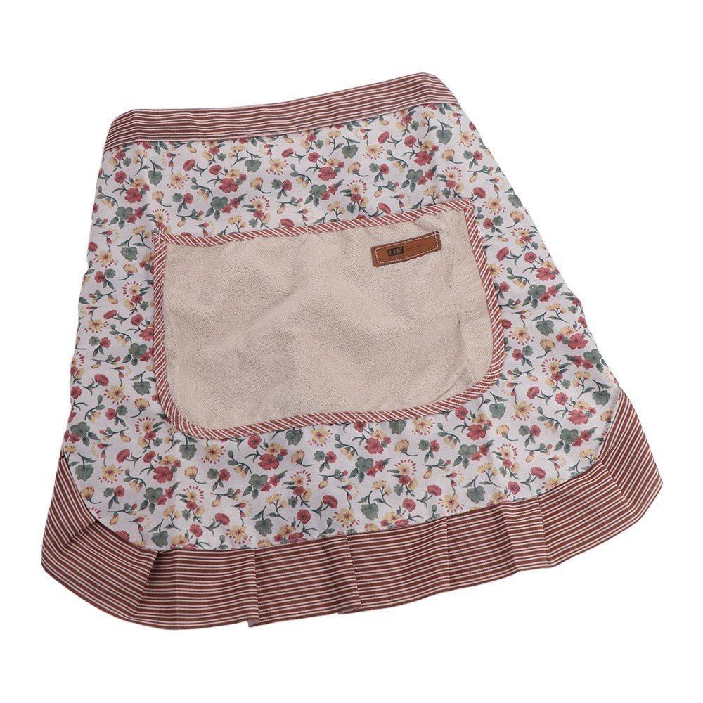 Polyester Half Apron Exquisite Cooking Apron Durable Floral Waist Apron  Women