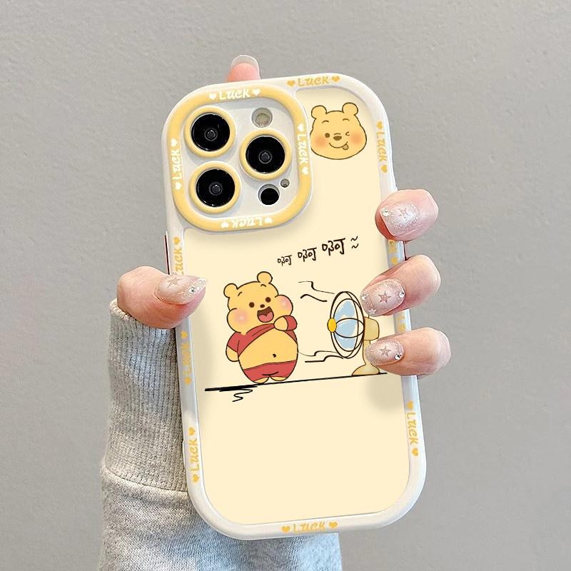 Чехол Winnie Fan с полной защитой и защитой от падений для телефонов Apple: 17 Pro Max, 16 Plus, 15, 14 Pro