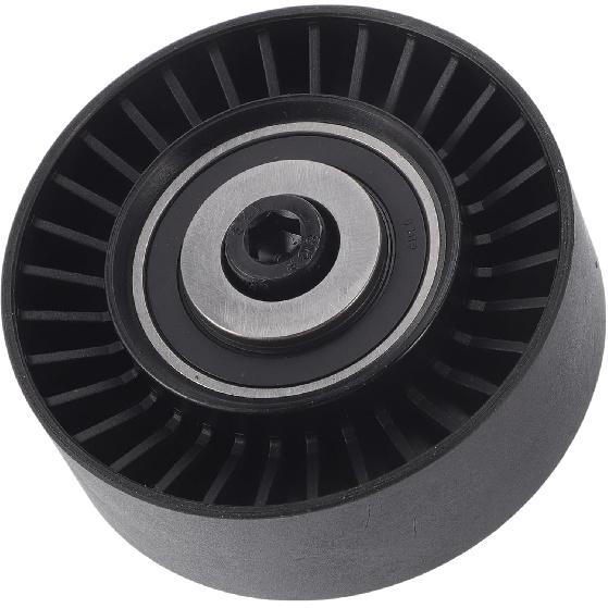 Drive Belt Idler Pulley for BMW 335 2007-2013 Serpentine Tensioner Pulley Idler with Bolt Washer No.11287557851 Plastic Black 1 Pcs
