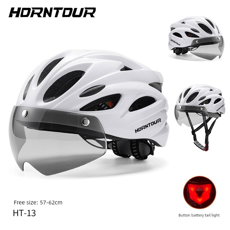 Horntour Bicycle Helmet Mountain Highway Integrated Molding Men's and Women's Neutral Safety Magnetic Suction Cycling Helmet