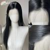 Черный Парик 26 дюймов 13x4 Парик с Кружевной Передней Частью для Женщин Лолита Синтетические Парики Черные Волосы для Повседневного Использования Косплей Вечеринка Термостойкое Волокно
