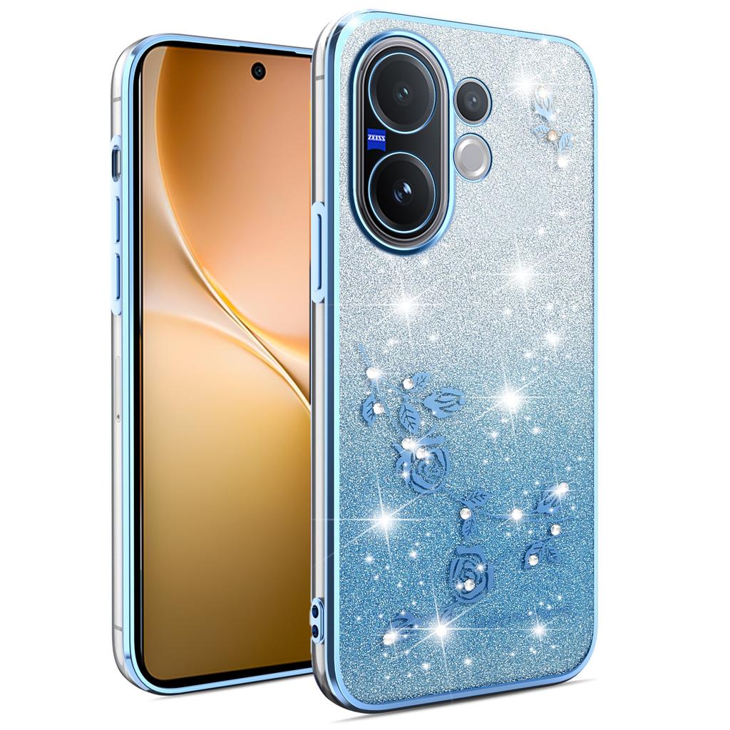 Для vivo V60 5G Чехол Цветок ТПУ Гибкий Градиентный Чехол для Телефона