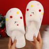 Fashion Cute Cartoon Dogs Fur Slippers Women Winter Mix Color Faux Fur Plush Slippers Woman Indoor Slip On Light Cotton Slides Mujer