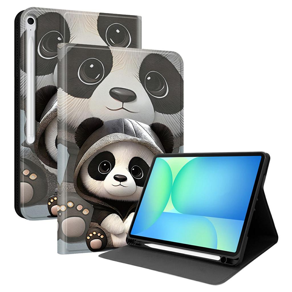 For Samsung Galaxy Tab S10 FE+ PU Leather Case Pattern Print Tablet Cover Stand with Pen Slot (Stylus Not Included)