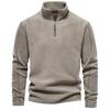 Men's Spring and Autumn New Vertical Collar Half-Zipper Long-Sleeved Sweatshirt Leading Cross-Border Trend All-Match Men's Fleece Top