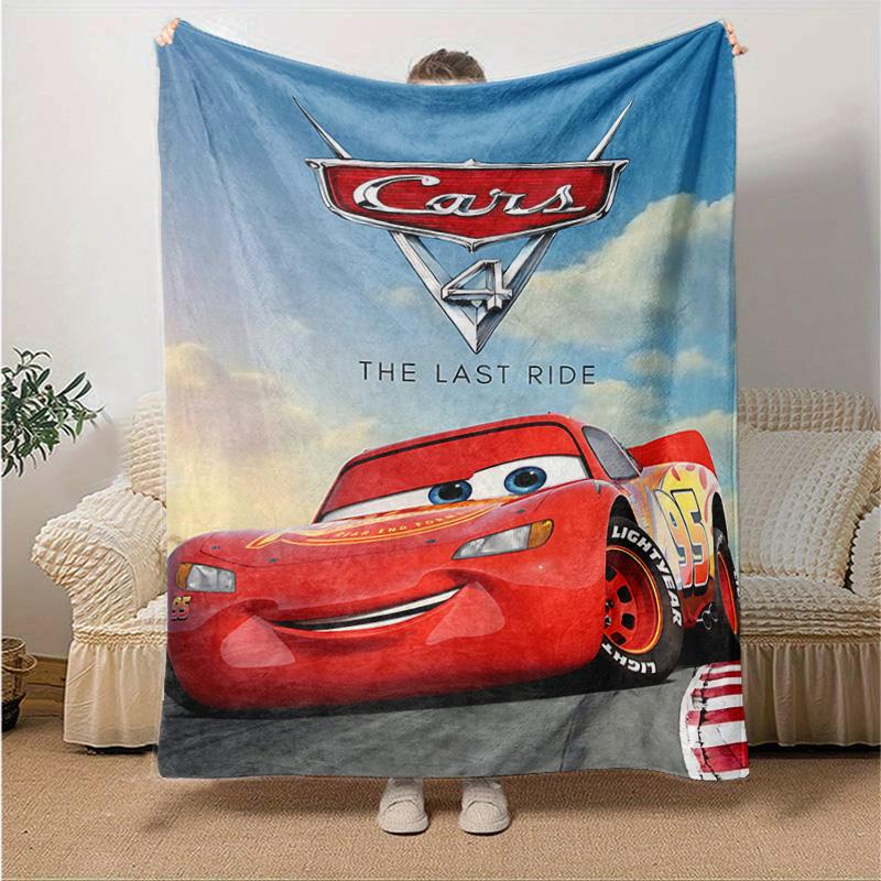 1pc Car Adventure Flannel Blanket Soft Warm Throw Blanket for Bedroom Living Room Bed Travel Camping Picnic Gift. M730024