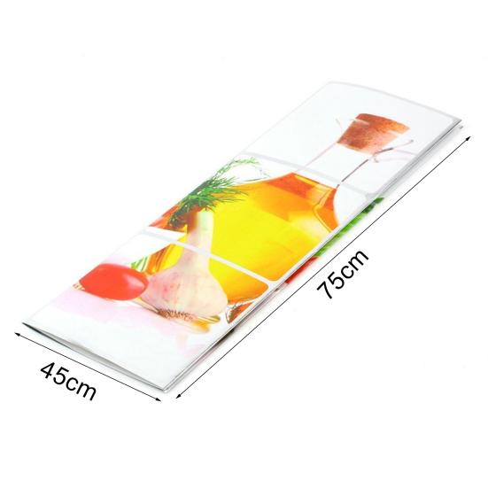 Practical Wall Stickers Oilproof Decorative Removable Cartoon Fruit Pattern