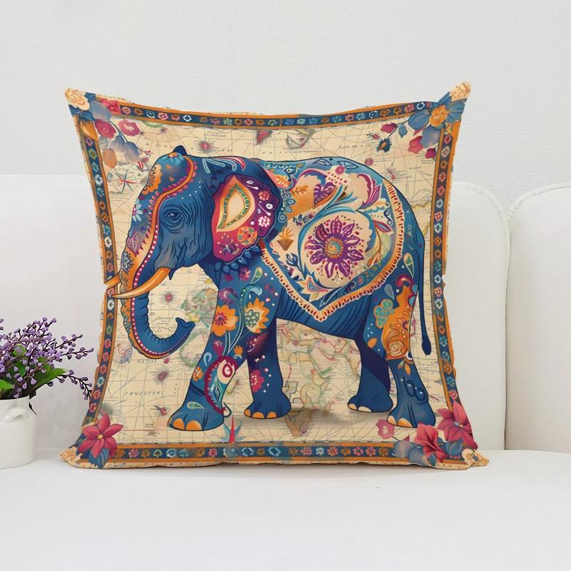 Слоны Скандинавский Стиль Домашнее Украшение Наволочки 45x45 Чехлы для Подушек для Подушки Декоративная Наволочка 40x40 Наволочки для Подушек