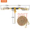 Ratchet Chain Binder, 5/16"-3/8" Heavy Duty Load Binders, with G80 Chains 7100 lbs Secure Load Limit, Labor-saving Anti-skid Handle, Tie Down Hauling