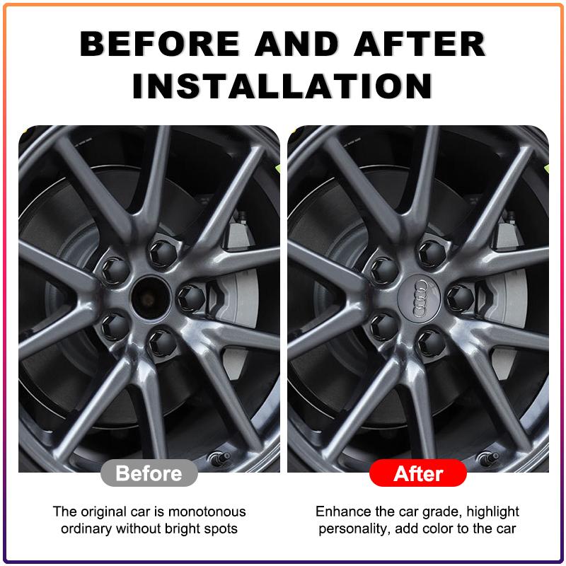 For Audi A5 60/61/68/69mm Badge Car Wheel Center Hub Cap Covers Auto Rim Cover For Audi A8 A5 A6 C5 C6 C7 A7 A1 A3 A4 B5 B6 B7 Q3 Q5 Q7 TT