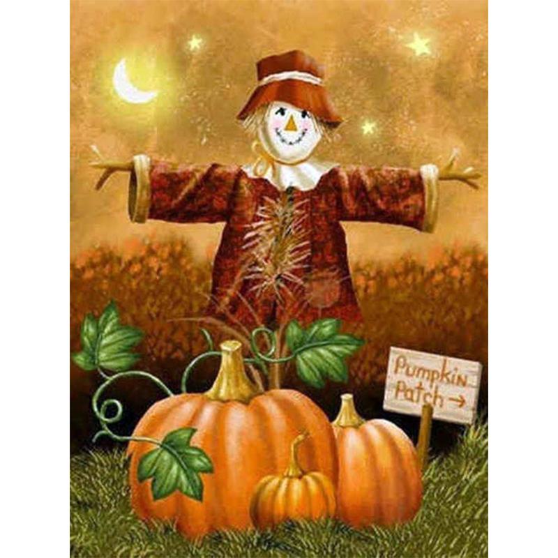 5D Diy алмазная живопись цветок тыква набор для вышивки крестом круглая вышивка мозаика художественная картина горный хрусталь подарок на Хэллоуин