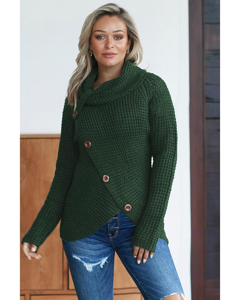 Azura Exchange Водолазка с запахом и пуговицами