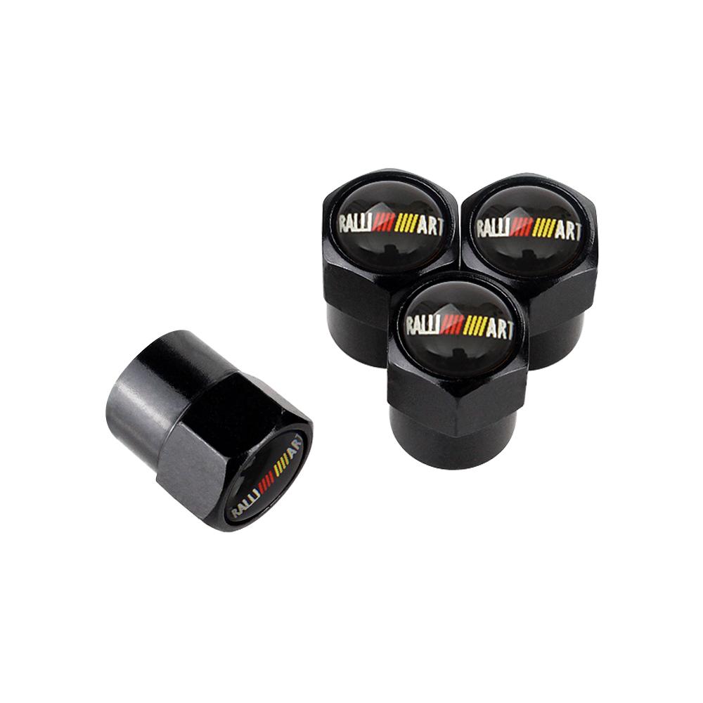 4pcs Car Wheel Tire Valves Tyre Stem Air Caps Cover For Mitsubishi Ralliart ASX Eclipse Galant Mirage Montero EVO Xpander Colt