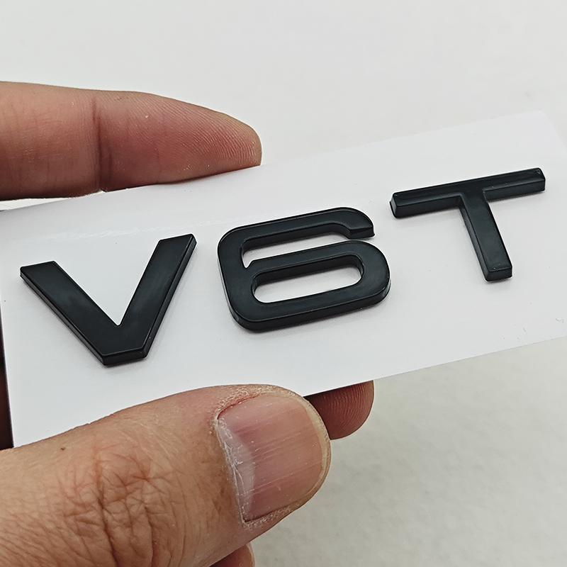 3D ABS Боковой Значок Крыла Автомобиля Логотип V6T V8T На Задний Багажник Для Audi S4 A4 B7 Наклейка V6T A6 SQ7 Q8 R8 S8 RS8 Значок V8T Аксессуары