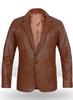 Genuine Leather Lambskin Formal Stylish Fashion Men Blazer Brown Handmade