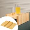 Sofa Arm Tray Non Slip Bottom, Flexible Rectangle Foldable Wooden Couch for Dessert, Snacks