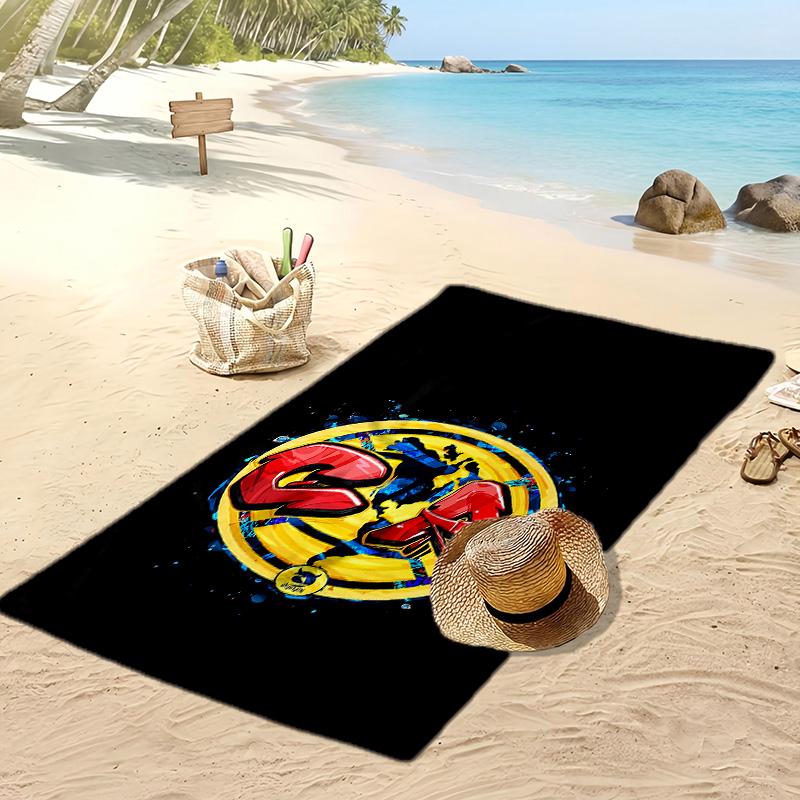 Пляжное полотенце с принтом Club America, быстросохнущее, мягкое, портативное, большое, прямоугольное, пляжное одеяло для путешествий, бассейна