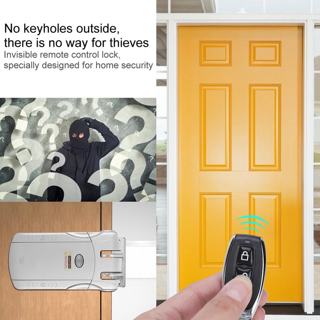 WAFU Wireless Invisible Keyless Electronic Lock Remote Control Touch Locked&Unlock (Type B)