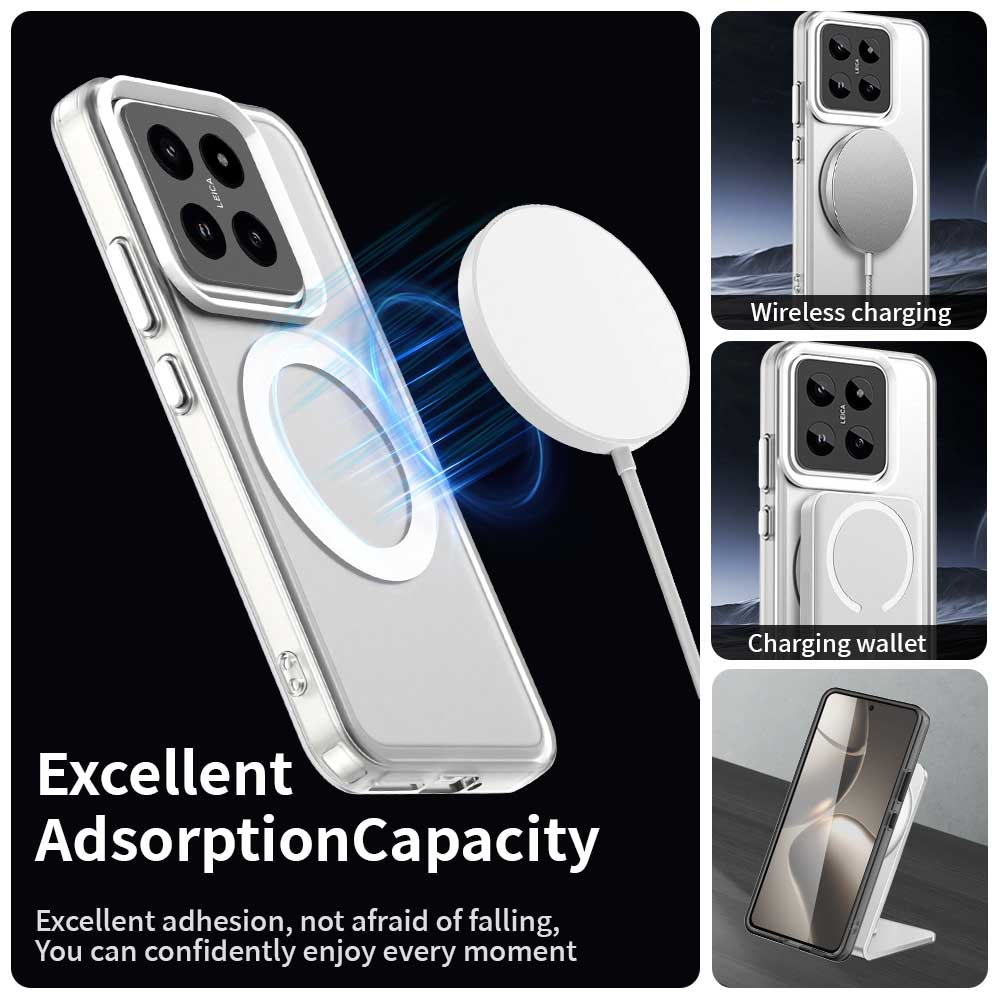 For Xiaomi 14 Pro Case Compatible with MagSafe PC+TPU+PET Anti-Drop Phone Cover