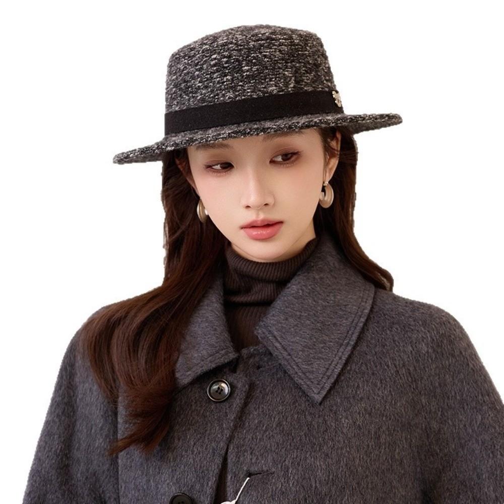 Fashion Trilby Hat British Retro Commute Hat New Women's Fedora Hat Daily Commute