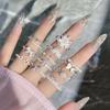 French retro pearl fashion bow ring female lace star dream sweet temperament super fairy niche light luxury ring
