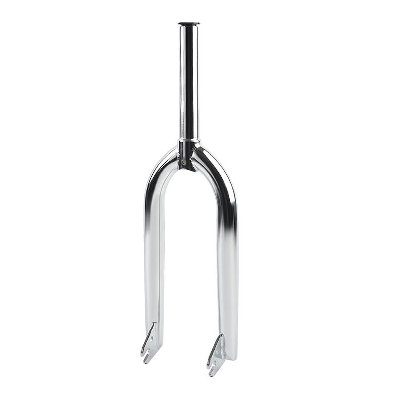 20"BMX Bike Front Fork CR-MO 28.6*163mm Performance Bicycle Black Chrome Front Forks